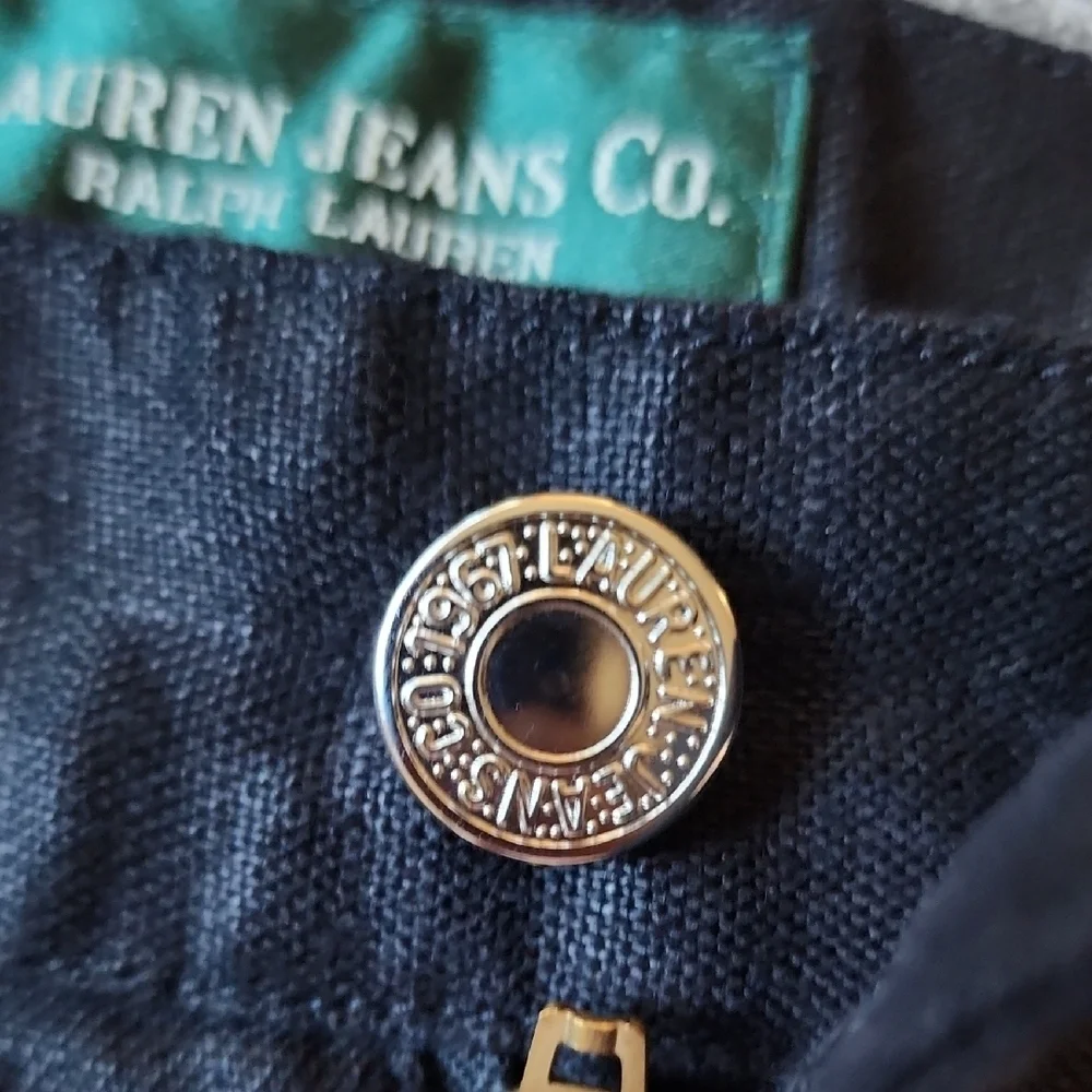 Lauren Jeans Co Ralph Lauren Women’s Black Linen Pants Size 4 28” Inseam - Picture 12 of 13